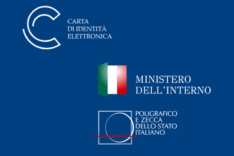 Immagine rappresentativa della CieID coni loghi del Ministero dell'Interno e Poligrafico e Zecca dello Stato 